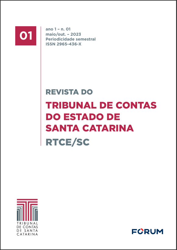 Capa da Primeira Edição da Revista do Tribunal de Contas do Estado de Santa Catarina