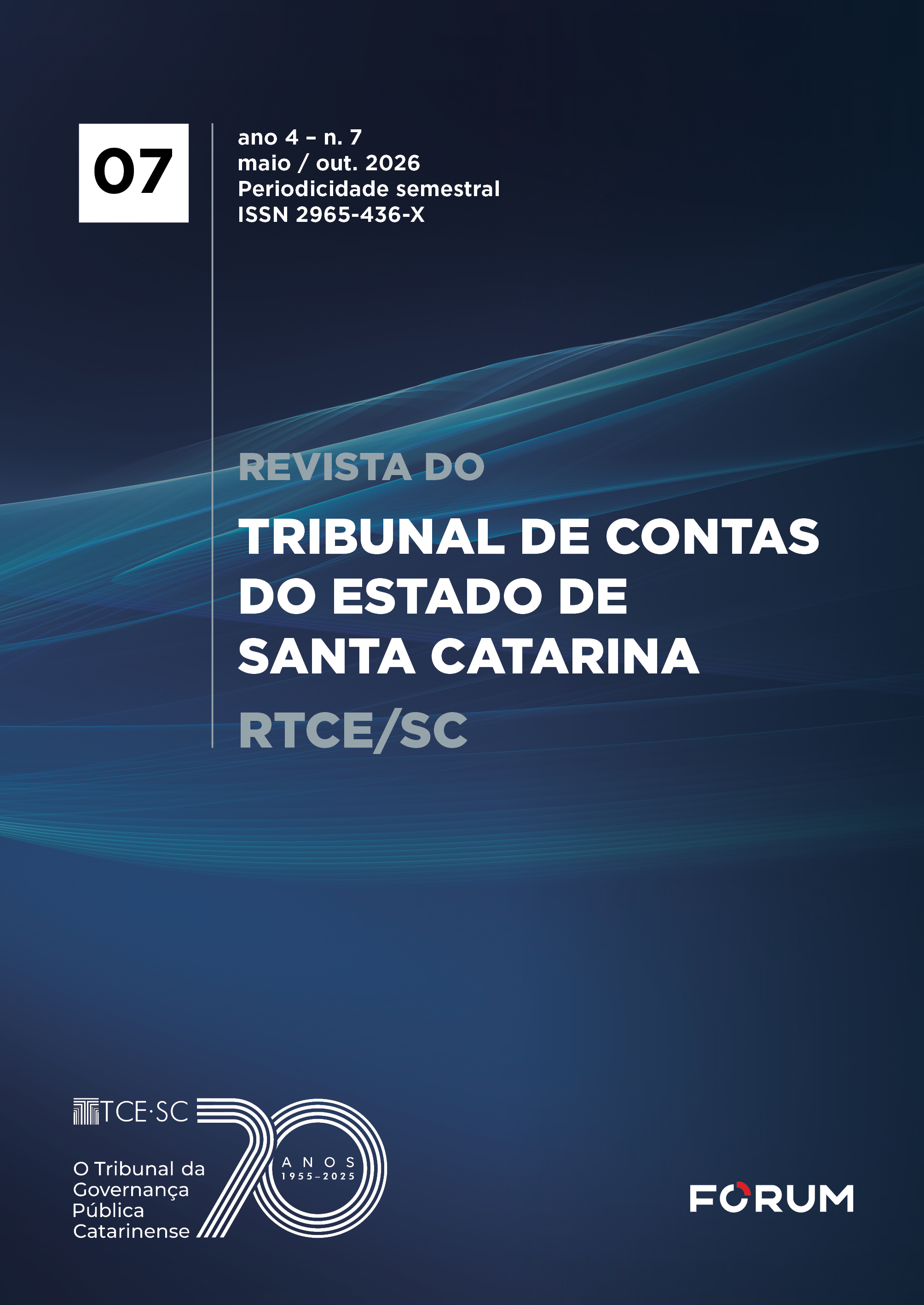 					Visualizar n. 7 (2026): Revista do Tribunal de Contas do Estado de Santa Catarina (RTCE/SC)
				